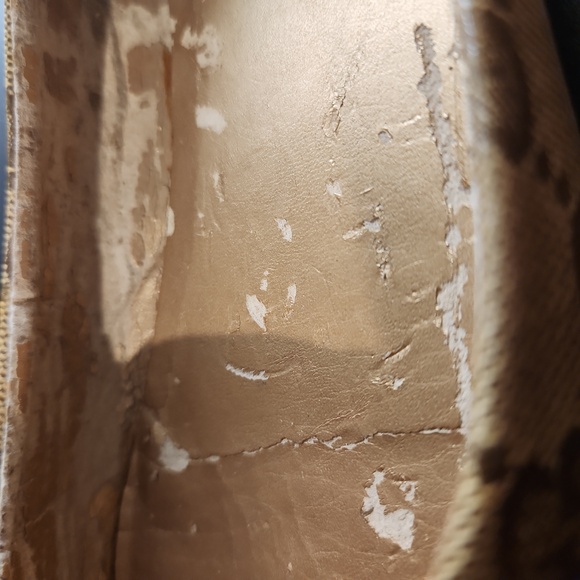 Gucci Brown/Beige Crystal Canvas & Leather Hysteria Ballet Flats Size 10 - Picture 10 of 11